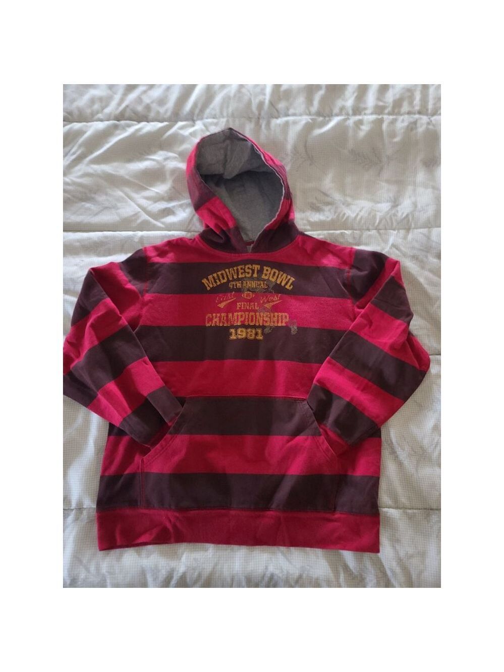 Ruff Hewn Red Brown Boy's Hoodie L 14-16 - Picture 5 of 6